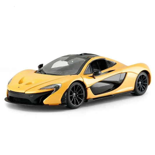 1:24 scale McLaren P1 diecast model car, made from metal and plastic, featuring realistic details and a sleek design, perfect for collectors and enthusiasts