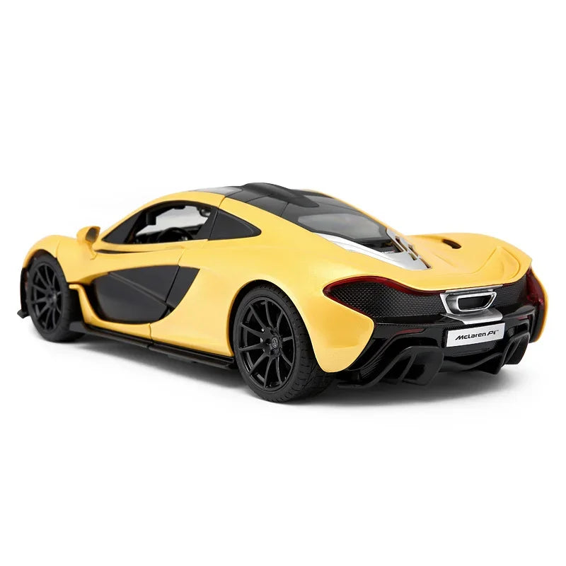 1:24 scale McLaren P1 diecast model car, made from metal and plastic, featuring realistic details and a sleek design, perfect for collectors and enthusiasts