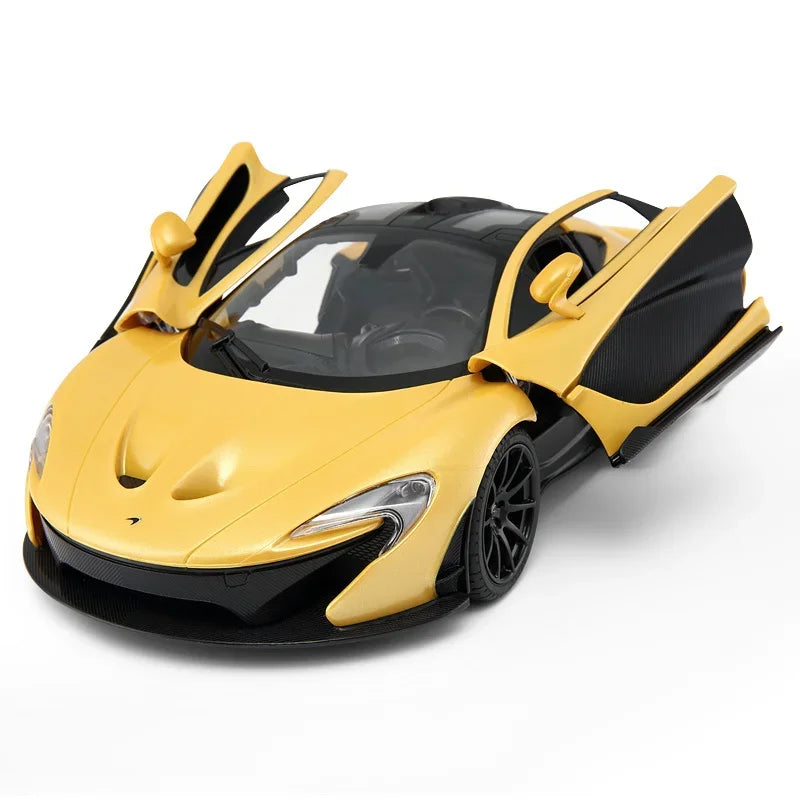 1:24 scale McLaren P1 diecast model car, made from metal and plastic, featuring realistic details and a sleek design, perfect for collectors and enthusiasts