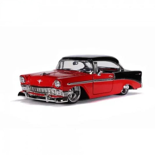 Jada 1:24 scale diecast model of a 1956 Chevrolet Bel Air, featuring high simulation design and metal alloy construction, perfect for collectors and Chevy enthusiasts.