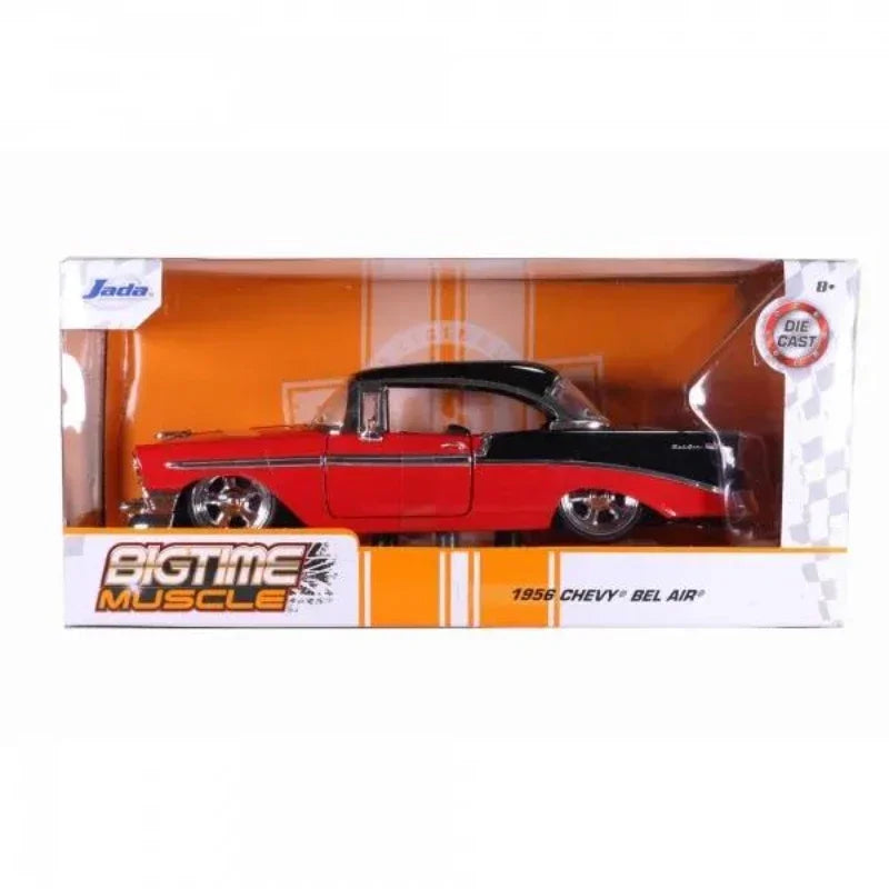 Jada 1:24 scale diecast model of a 1956 Chevrolet Bel Air, featuring high simulation design and metal alloy construction, perfect for collectors and Chevy enthusiasts.