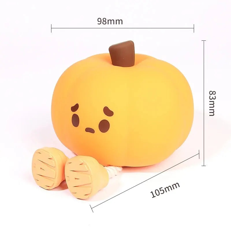 Adorable Pumpkin Silicone LED Night Light Halloween décor