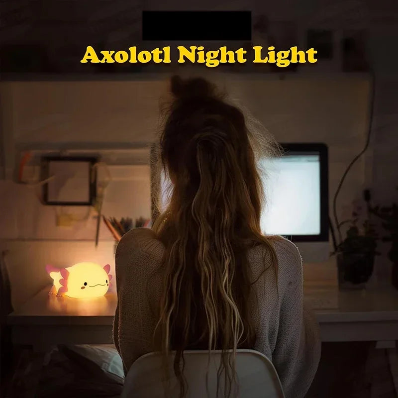 Axolotl Silicone Night Light – Touch Control 