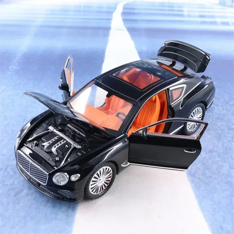 1:24 Scale Bentley Continental GT Diecast - Luxury Sports Car with Sound and Light