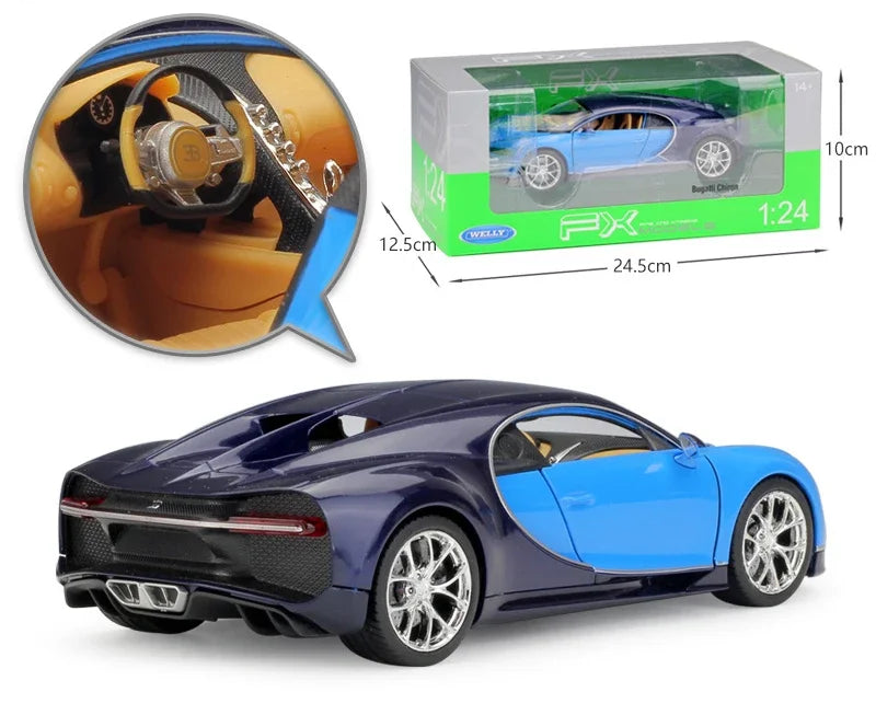 Luxury in Miniature: Bugatti Chiron 1:24 Diecast Model by Welly