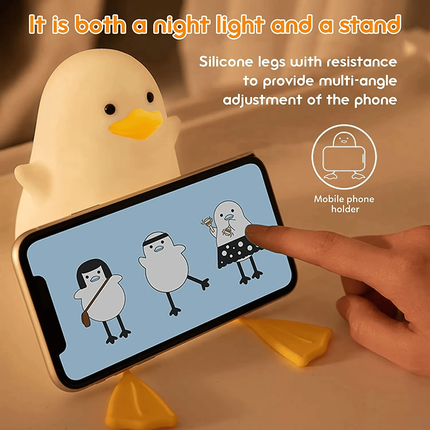 Cute Duck Silicone Night Lamp