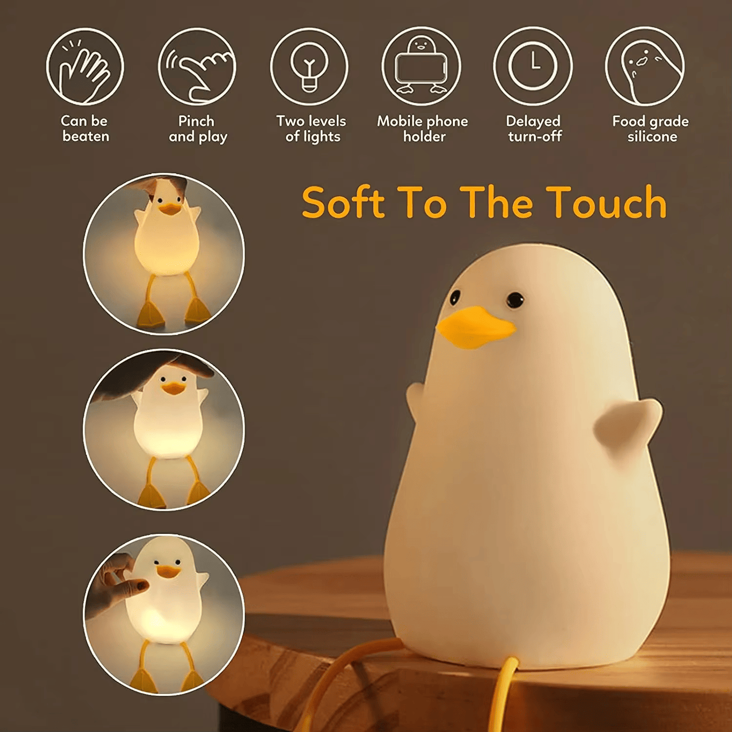 Cute Duck Silicone Night Lamp