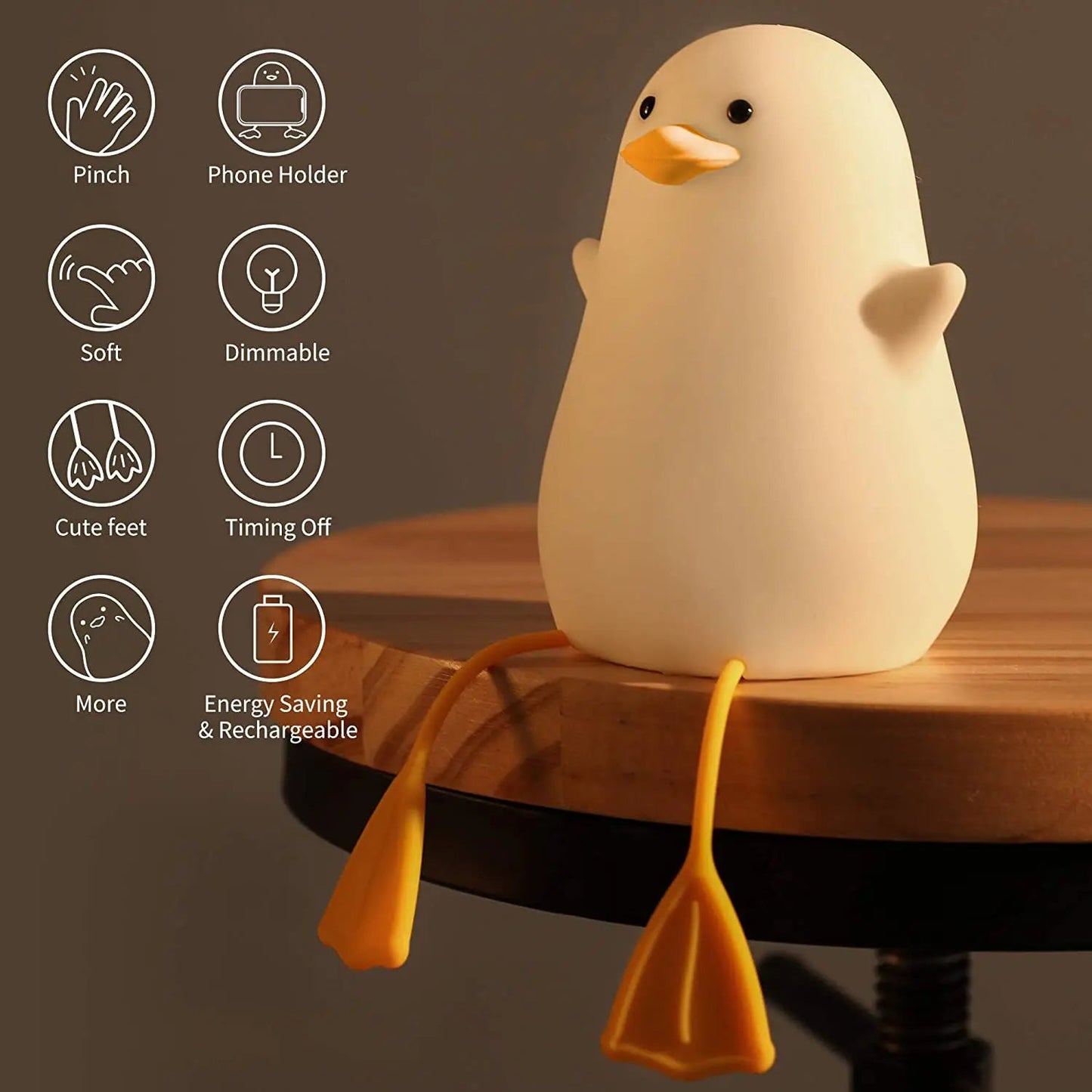 Cute Duck Silicone Night Lamp