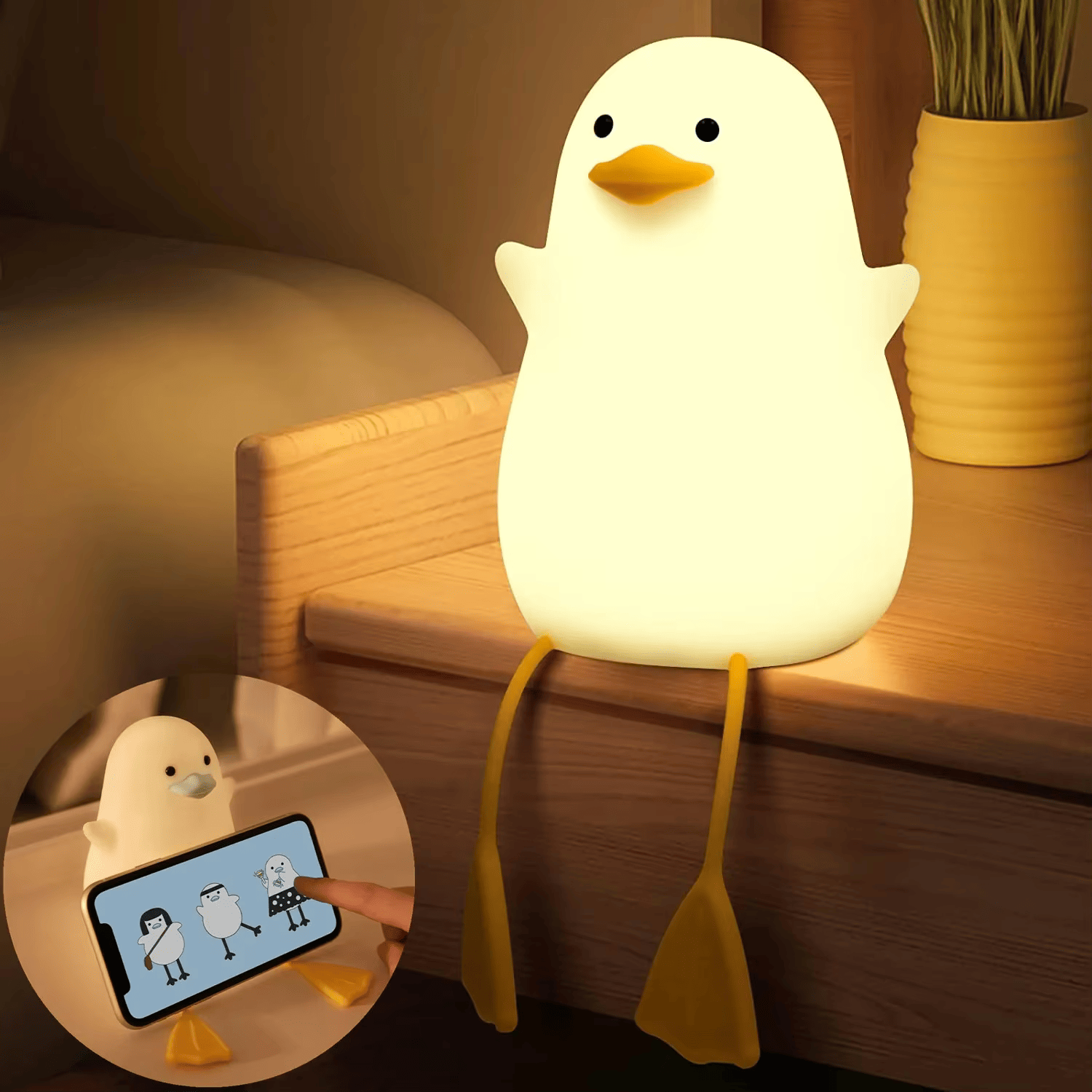 Cute Duck Silicone Night Lamp