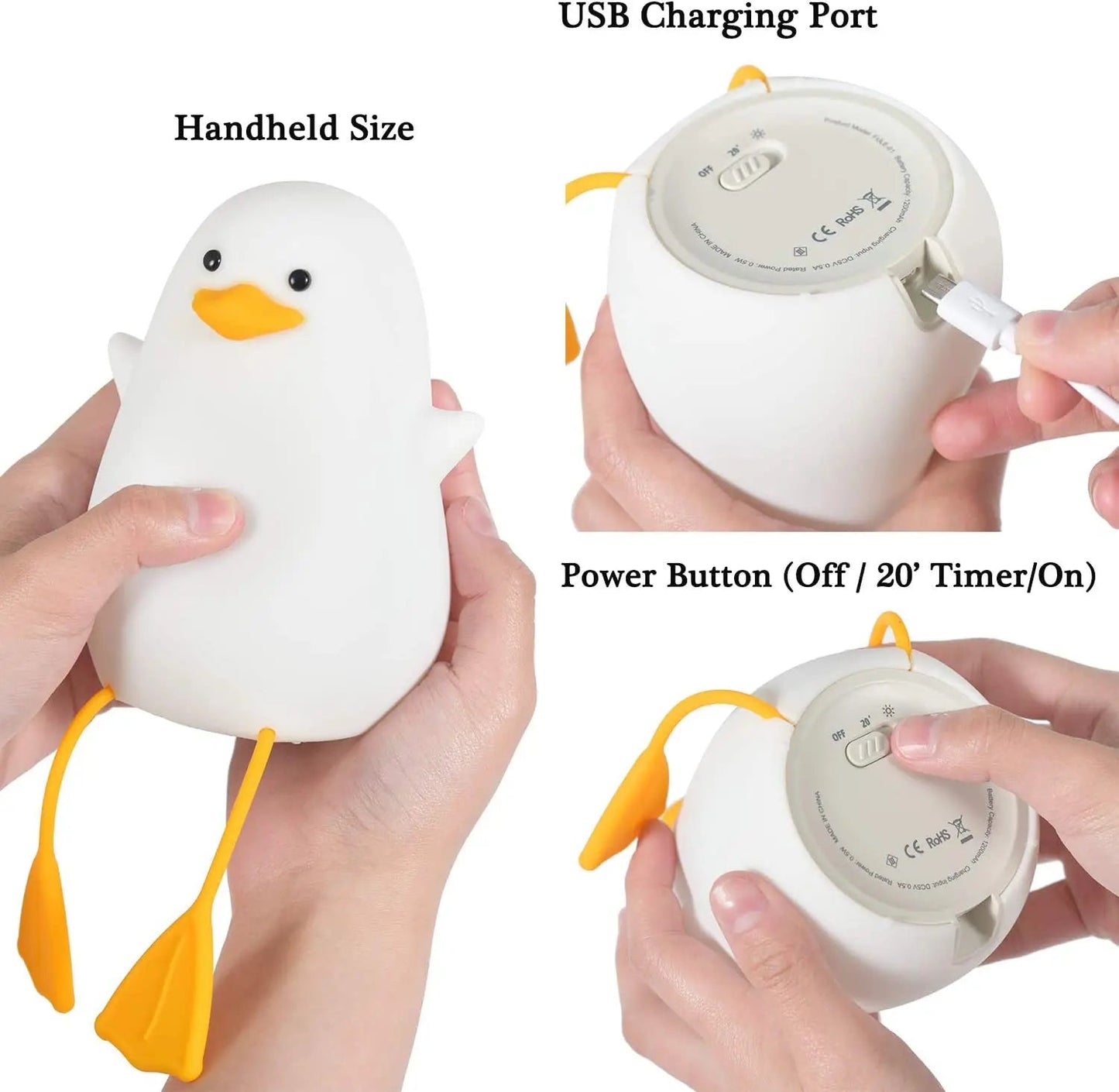 Cute Duck Silicone Night Lamp