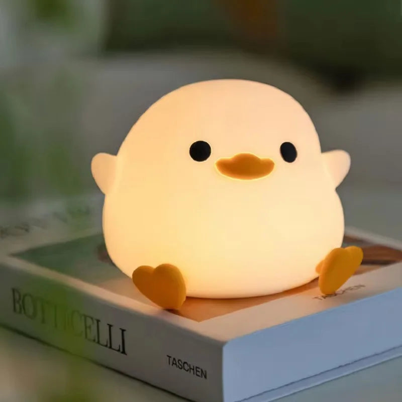 Doudou Duck Clap Silicone Night Light – USB Rechargeable & Soft Glow