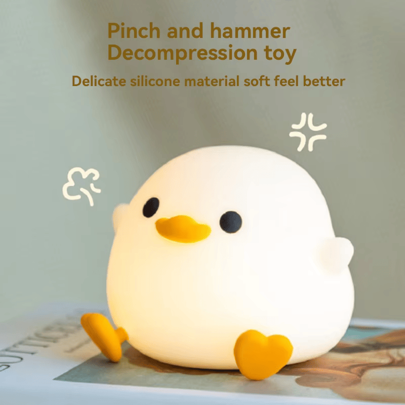 Doudou Duck Clap Silicone Night Light – USB Rechargeable & Soft Glow