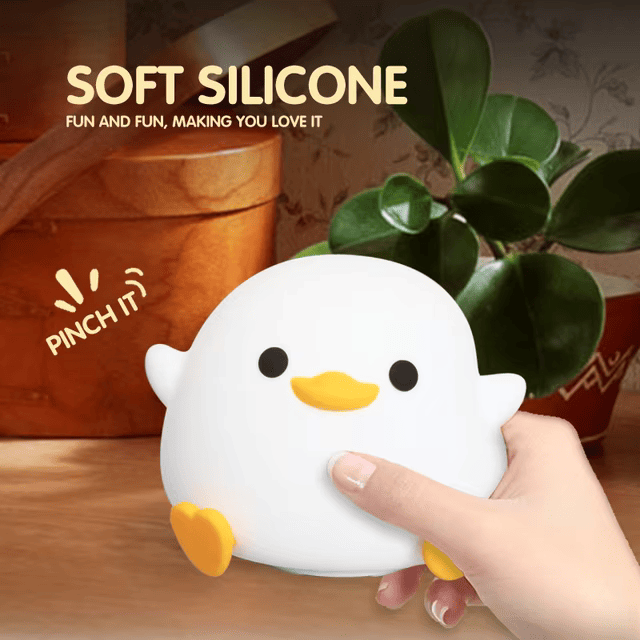 Doudou Duck Clap Silicone Night Light – USB Rechargeable & Soft Glow