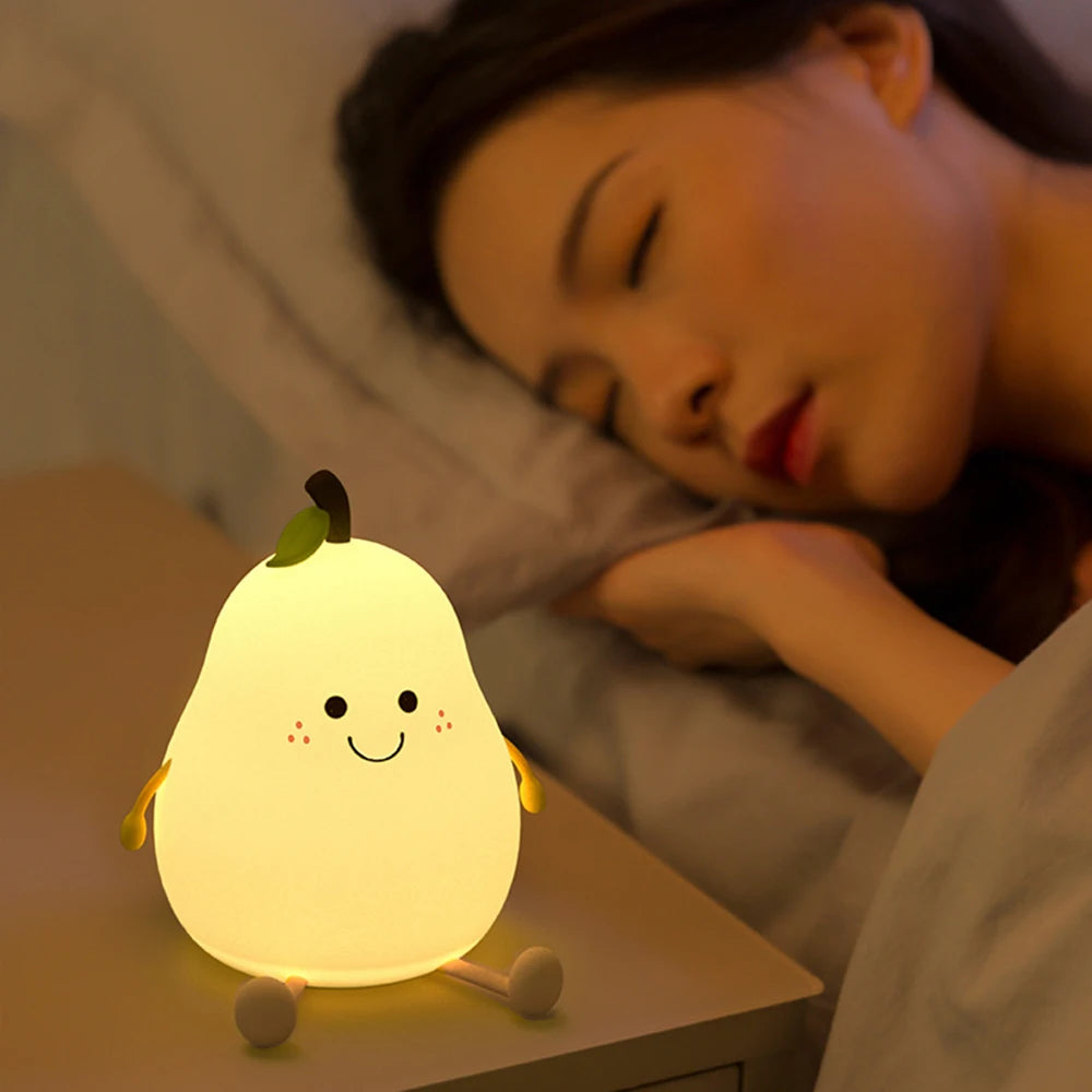 Fruit Pear Silicone LED Night Light