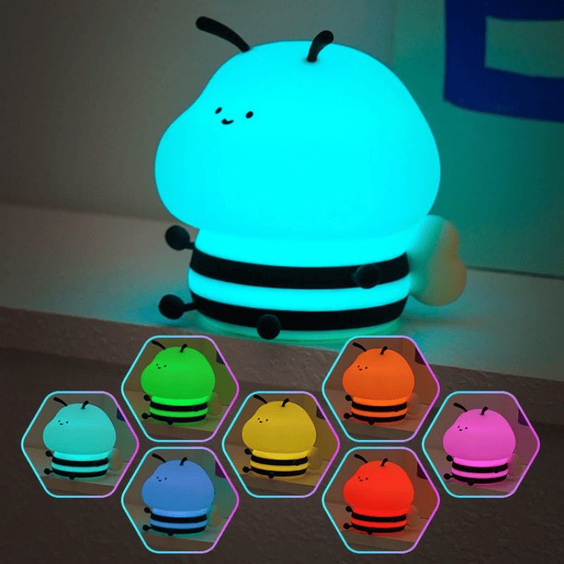 Honeybee Night Light – Soft Silicone Lamp