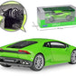 1:24 scale WELLY Diecast Lamborghini Huracan LP610-4 Model Car in Metal Alloy with opening doors and hood, front wheel steering linked with steering wheel, ideal for kids, collectors, and as a gift.