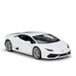 1:24 scale WELLY Diecast Lamborghini Huracan LP610-4 Model Car in Metal Alloy with opening doors and hood, front wheel steering linked with steering wheel, ideal for kids, collectors, and as a gift.