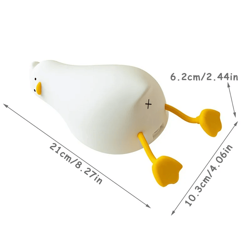 USB Rechargeable Silicone Duck Night Light – Soft, Laydown Design, Perfect for Kids’ Bedroom Décor & Gifts