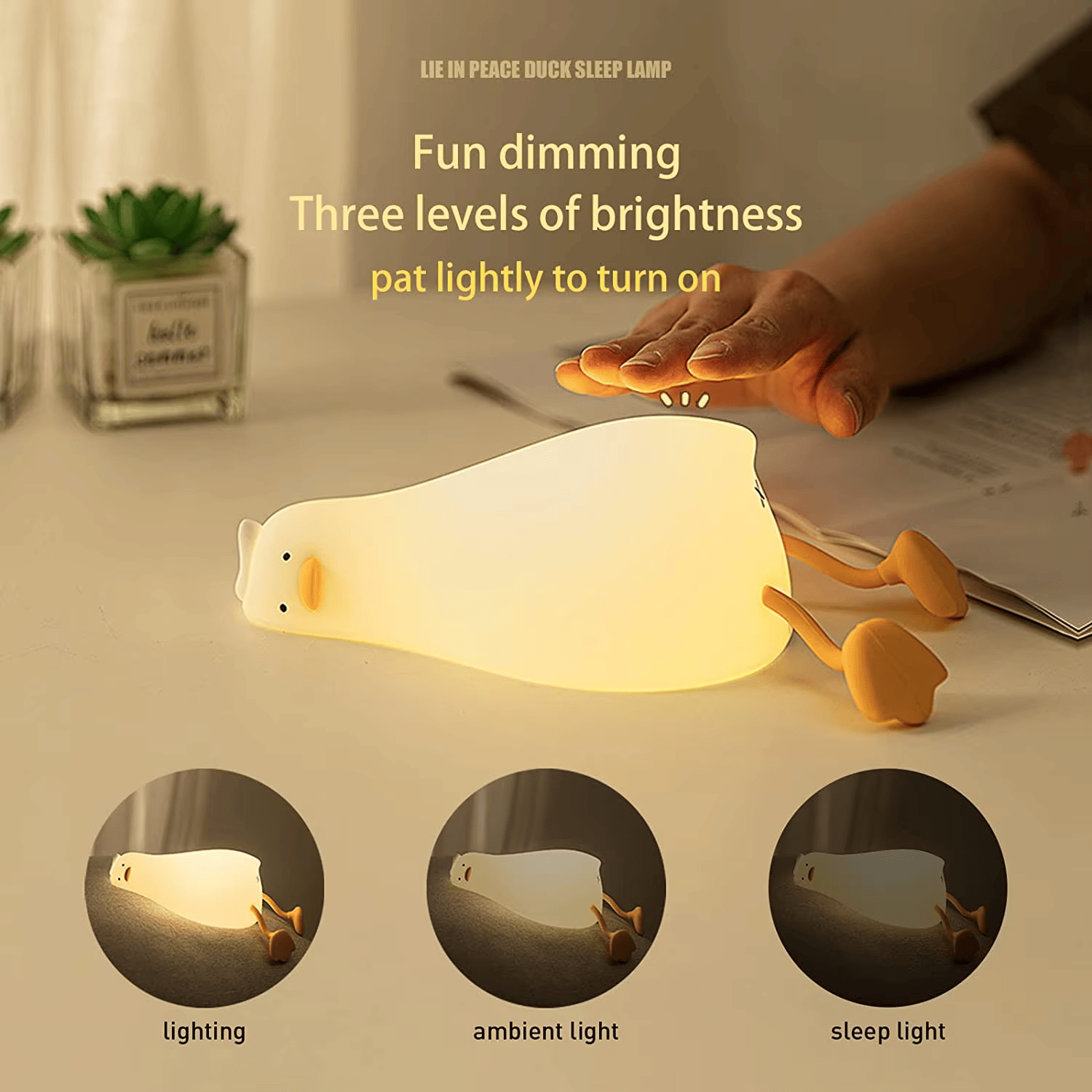 Laydown Duck Silicone Night Light