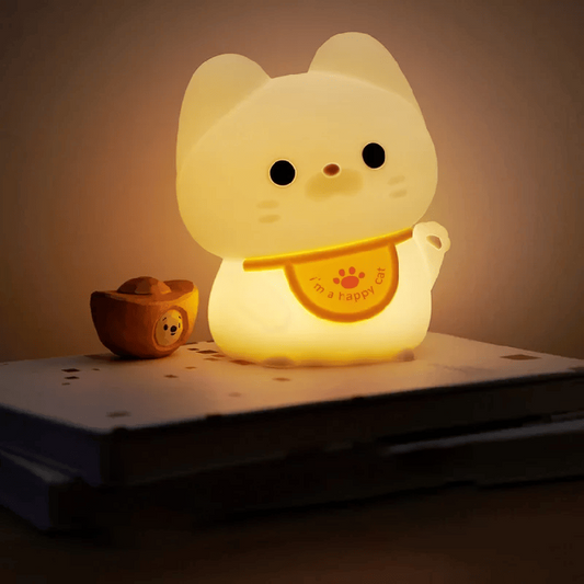 Lucky Cat Silicone LED Night Light 