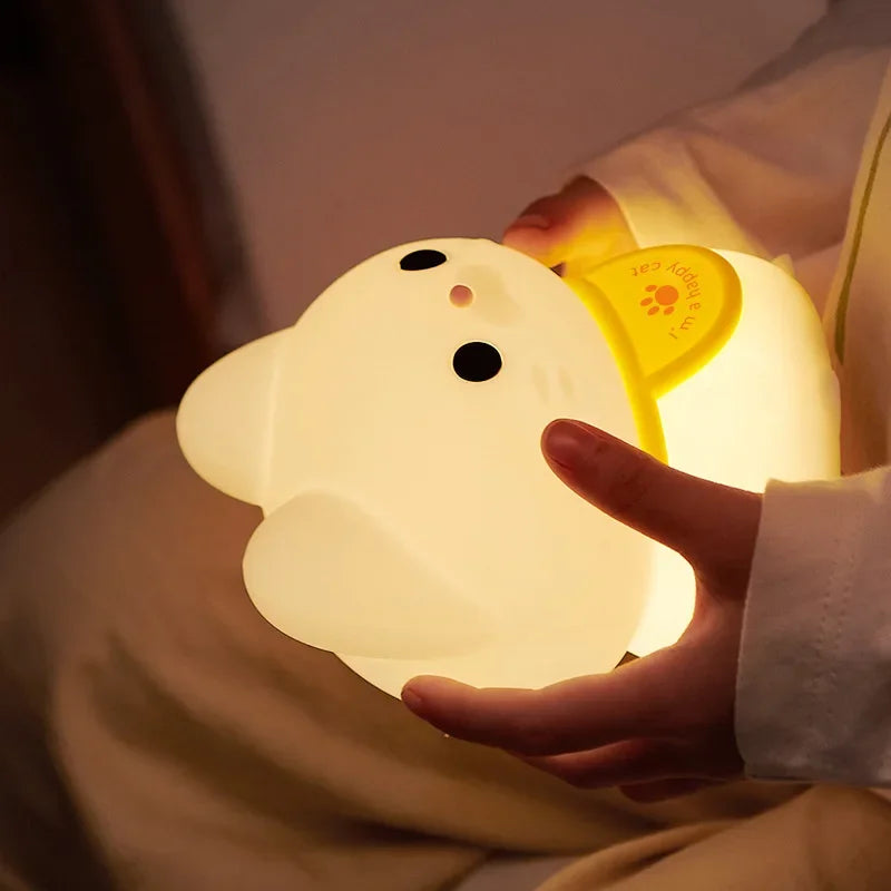 Lucky Cat Silicone LED Night Light 