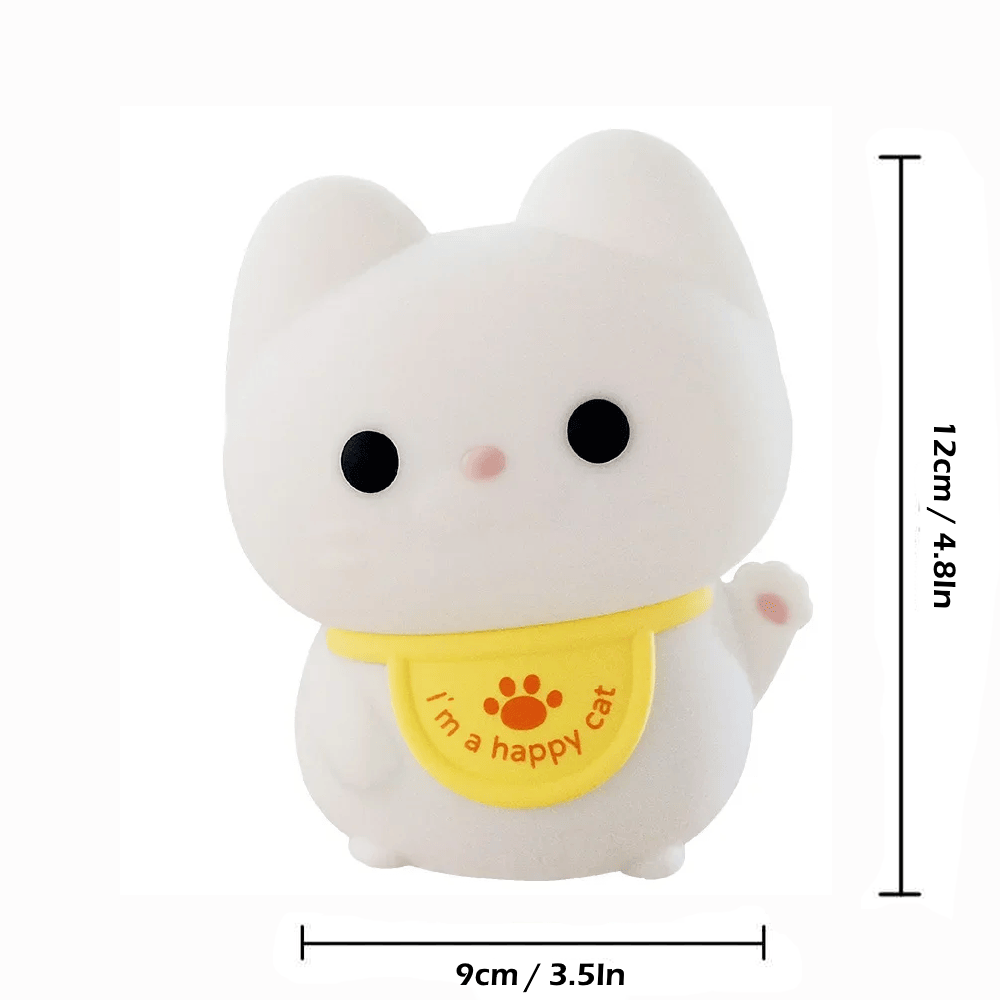 Lucky Cat Silicone LED Night Light 