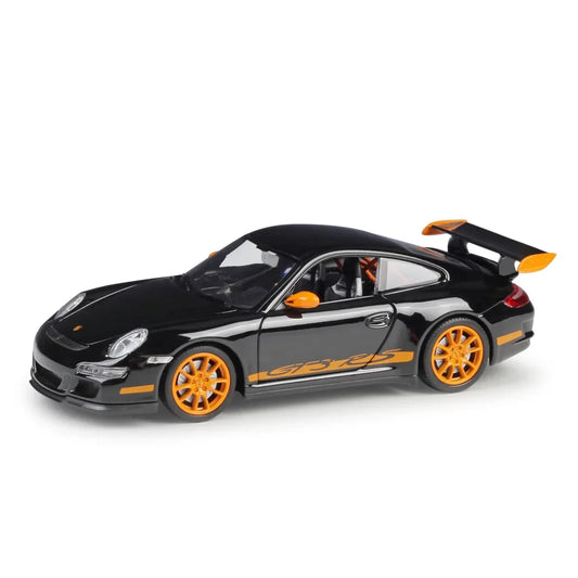 1:24 scale Porsche 911 997 GT3 RS die-cast alloy model car by Welly, featuring realistic details and a sleek design, perfect for collectors.