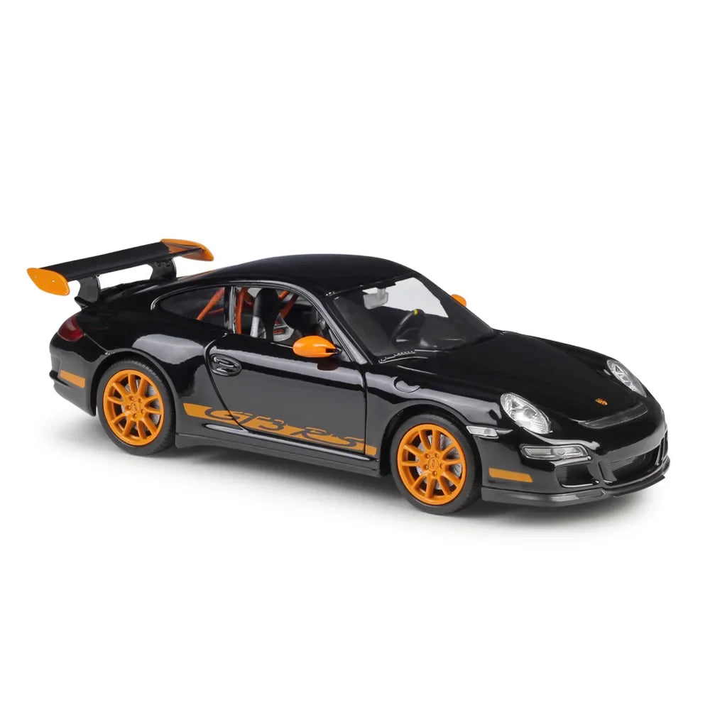 1:24 scale Porsche 911 997 GT3 RS die-cast alloy model car by Welly, featuring realistic details and a sleek design, perfect for collectors.