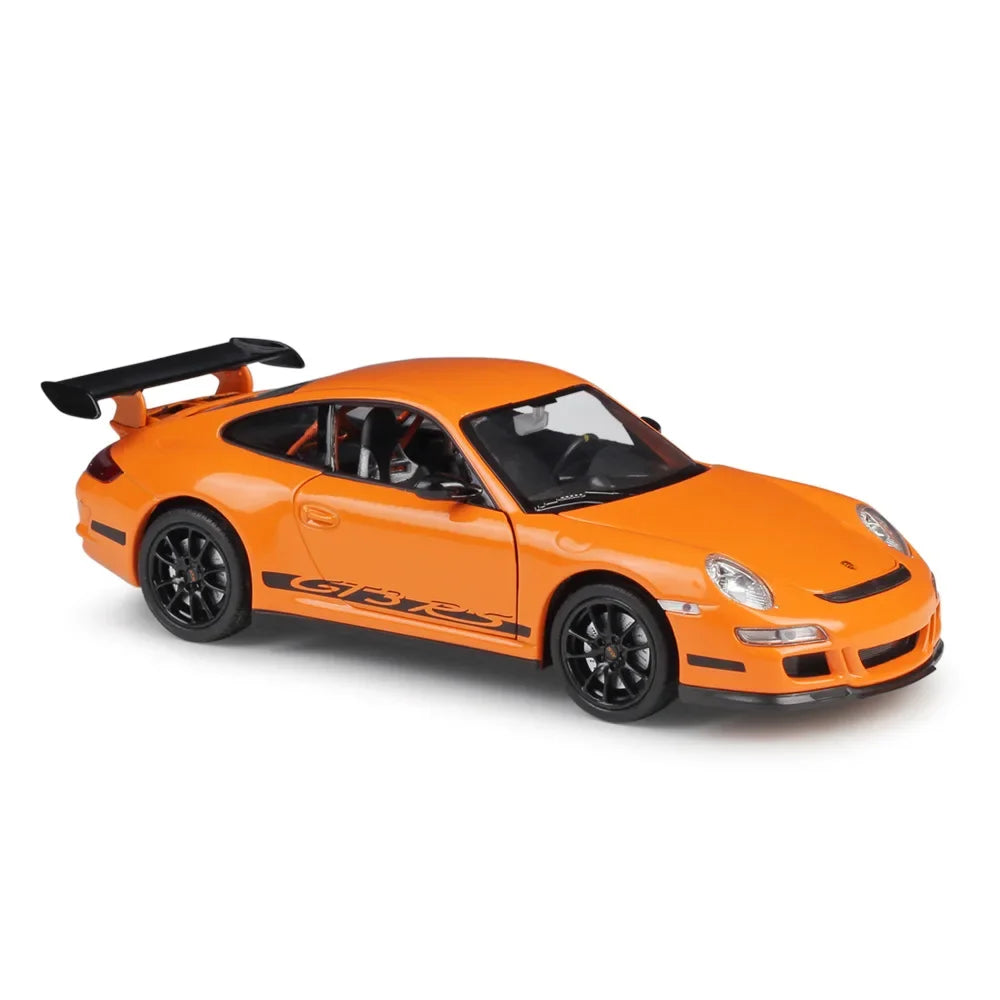 1:24 scale Porsche 911 997 GT3 RS die-cast alloy model car by Welly, featuring realistic details and a sleek design, perfect for collectors.