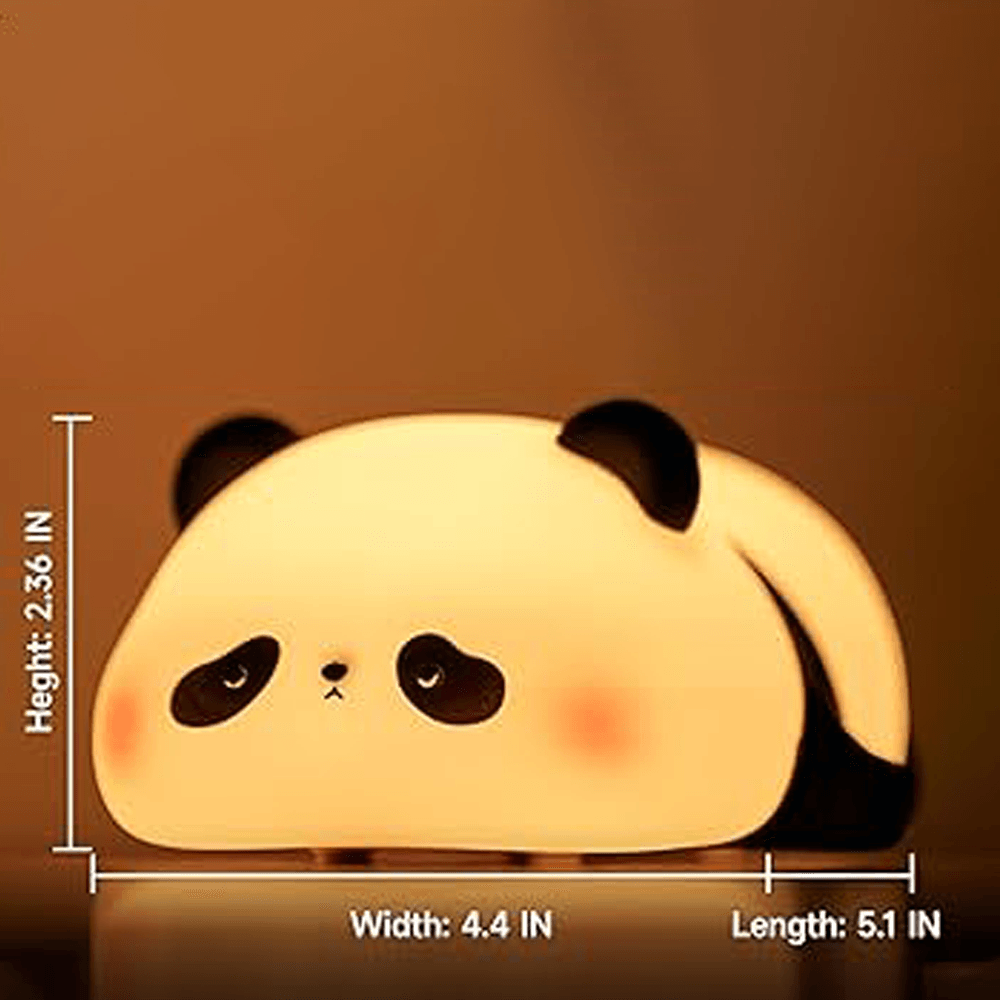  Silicone panda Night Light – Soft, Laydown Design, 