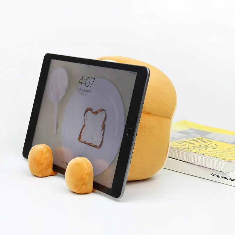 Toast Cartoon Plush LED Alarm Clock