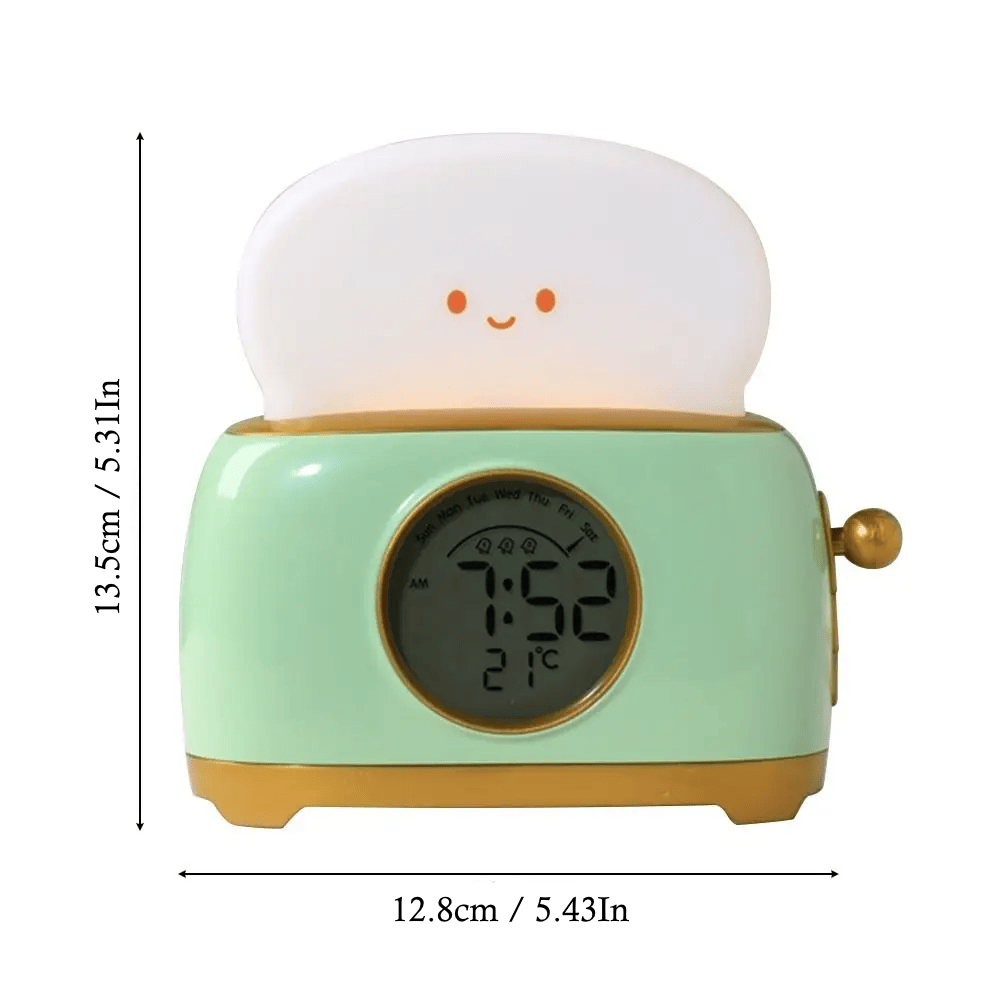 Toaster Night Light Alarm Clock